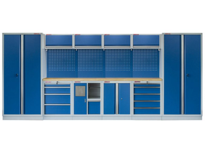 Kvalitní PROFI BLUE dílenský nábytek - 4535 x 495 x 2000 mm - MTGS1301AE Blue