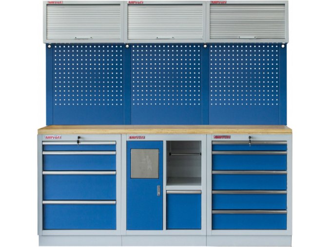 Sestava 6-ti ks PROFI BLUE dílenského nábytku 2040 x 495 x 2000 mm - MTGS1301RRRDD Blue
