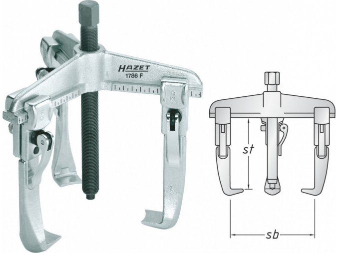 Rychloupínací stahovák 3-ramenný Hazet - HA133567 (1786F-20)