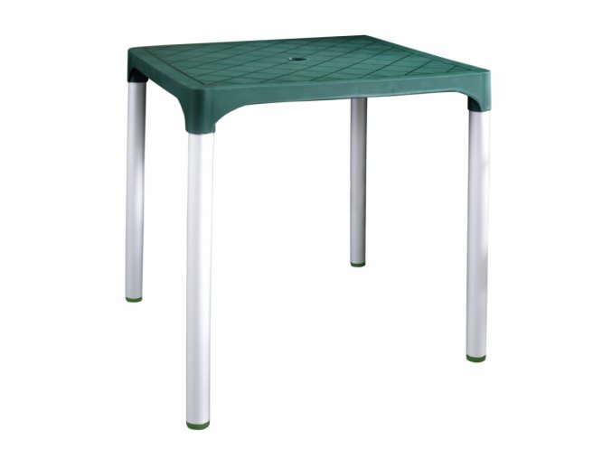 Mega Plast, plastový stůl VIVA, 72 x 72 x 72 cm, tmavě zelený