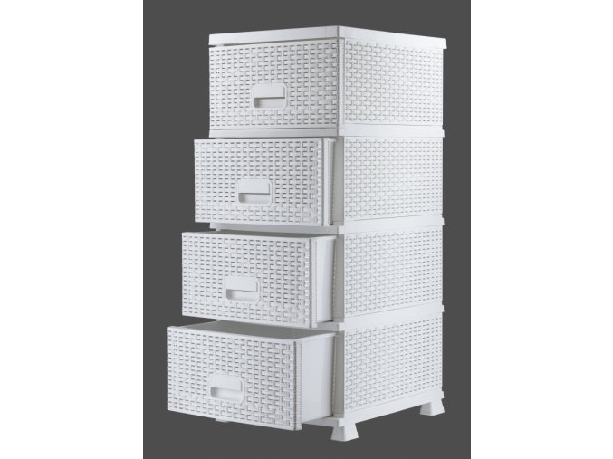 2085 mega plast raf komoda polyratan se zasuvnymi supliky 44 x 37 x 90 5 cm bila