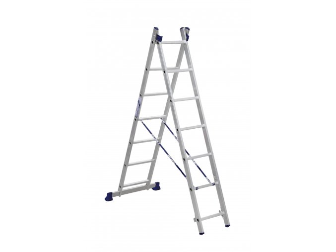 5724 alumet univerzalni 2 dilny zebrik 2x7 pricek 33 x 197 cm max 150 kg 5 let zaruka
