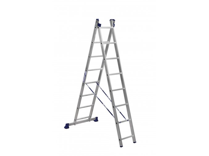 Alumet, univerzální 2-dílný žebřík, 2x8 příček, 33 x 8 x 225 cm, max. 150 kg, 5 let záruka