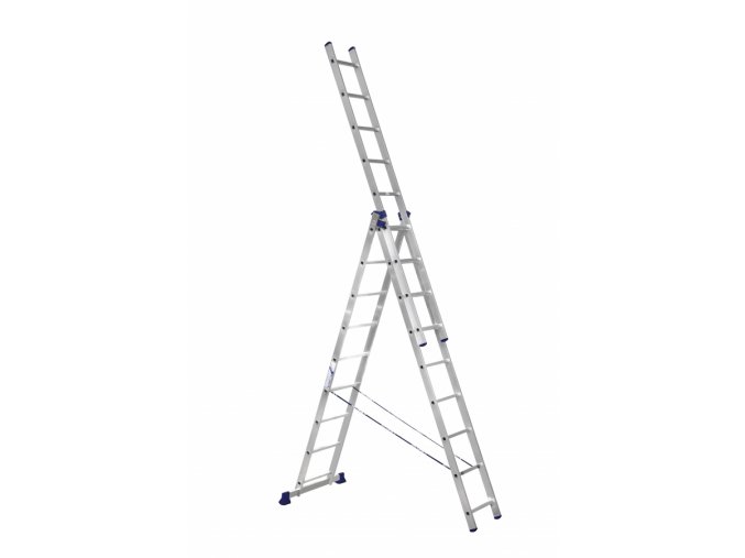 5763 alumet univerzalni 3 dilny zebrik 3x11 pricek 44 x 11 x 310 cm max 150 kg zaruka 5 let