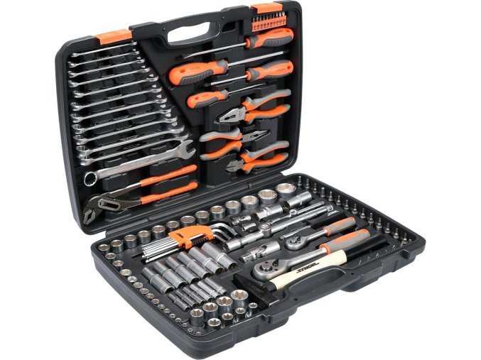 Sada nářadí STHOR 1/2", 1/4" 122 ks (CrV 6150)