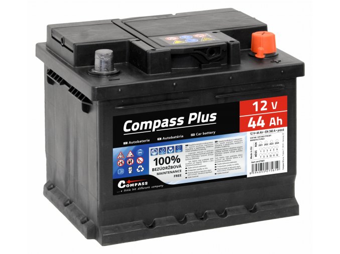 Autobaterie COMPASS PLUS 12V 44Ah 360A