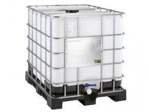 vyr 161A3229 UN 1 repasovany plastovy IBC kontejner s ochranou mrizi s UN