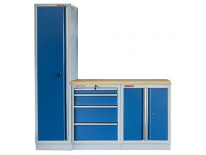Sestava kvalitního PROFI BLUE dílenského nábytku, 4 ks - MTGS1300BAL06