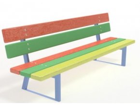 Dětská lavička Ema (Barva konstrukce zinek, Délka latí 1950 mm, Typ ukotvení klasické (šrouby))