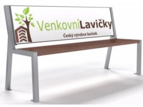 Reklamní lavička Verona (Barva konstrukce zinek, Typ ukotvení klasické (šrouby))