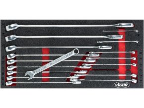 Očkoploché klíče v pěnové výplni, 6-22 mm, 18 ks, VIGOR - V6723