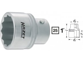 Vnitřní nástrčný klíč 1" dvanáctihranný 32mm HAZET 1100Z-32 - HA002511