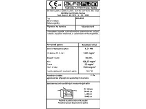 Alfa Plam sporák ALFA 85G ECO *CV-L, 8,31 kW, červený, levý, ? 120 mm