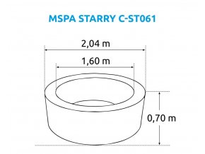 Bazén vířivý MSPA Starry C-ST061