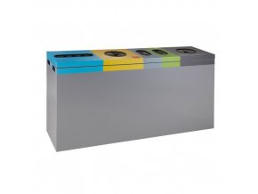 vyr 44587375 01 kovovy odpadkovy kos s peti komorami pro trideni odpadu