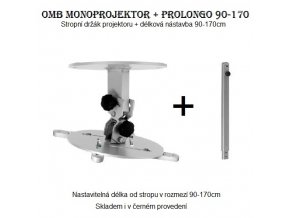 OMB Monoprojektor 90-170 stropní držák na projektor (Držák na projektory se stropním zavěšením, nastavitelná vzdálenost od stropu 90-170cm)
