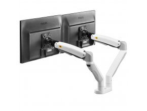 vyr 1339 Bily drzak na dva monitory polohovatelny do kancelare pracovny nemocnice Mounts F195AW