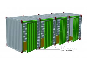 Druhé a další jednokřídlé dveře v boční stěně[2]