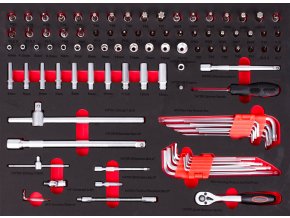 Gola sada ve výplni do dílenského vozíku, 1/4", 97 ks - AH12449-SB