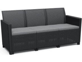 CLAIRE 3 SEATERS SOFA - grafit