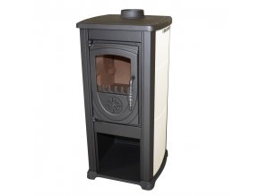BELLA THALIA, krbová kamna OKTA ECO, teplovzdušná 3,9 kW, krémová