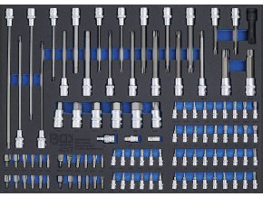 Sada nástrčných klíčů v pěnové výplni, 104 ks - B4017