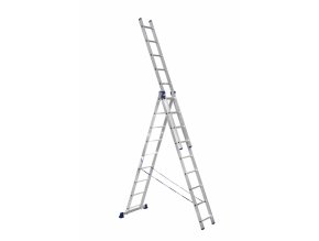 5757 alumet univerzalni 3 dilny zebrik 3x9 pricek 44 x 9 x 253 cm max 150 kg zaruka 5 let