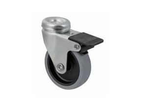 11325 4962 pristrojove kolecko se stredovym sroubem pro tvrde podlahy otocne s brzdou prumer 75 mm