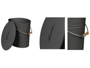 Lienbacher oválná nádoba na popel s víkem 24 l, 40 x 25 x 35 cm