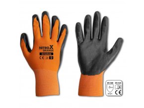 rukavice NITROX ORANGE nitril 8