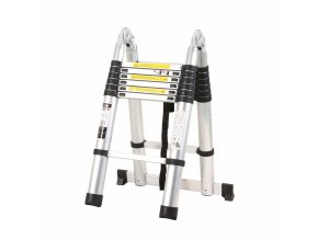 10374 1 igotrend teleskopicke stafle 7 plus 7 stupnu nosn 150kg hlinik 1 2mm delka pri rozlozeni az 440 cm