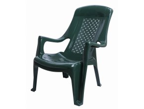 Mega Plast, plastová židle Club, rozměr 85 x 60 cm, výška 81 cm, tmavě zelená