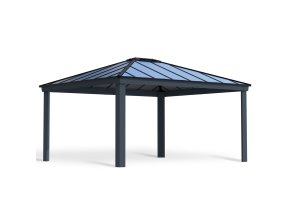 Palram Canopia Garden Gazebos Dallas 14x16 4.3x5 Grey Grey Twinwall Cutout
