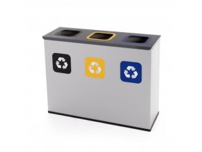 Odpadkový koš na tříděný odpad EKO – 3x 60 l
