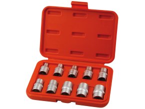 hlavice nástrčné vnitřní TORX, sada 10ks, 1/2", CrV/S2