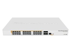 Switch Mikrotik CRS328-24P-4S+RM 800MHz CPU, 512MB, 24x GLAN, 4x SFP + cage, ROS L5, PSU,1U Rack