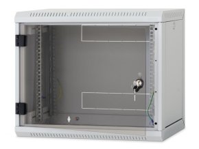 Rack Triton 19" jednodílný 18U/600mm prosklené dveře, odnímatelné bočnice, šedý