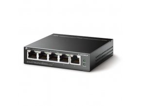 Switch TP-Link TL-SG1005LP 5x GLAN, 4xPoE+, 41W, dosah 250m, kov