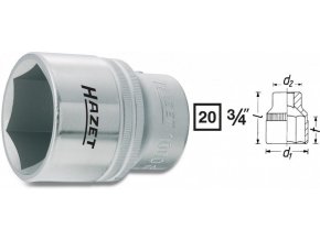 Vnitřní nástrčný klíč 3/4" šestihranný 32mm HAZET 1000-32 - HA000708