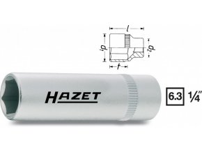 Vnitřní nástrčný klíč 1/4" šestihranný 50mm HAZET 850LG-5.5 - HA037667