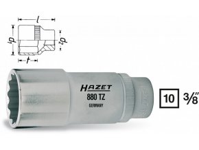 Vnitřní nástrčný klíč 3/8" dvanáctihranný 12mm HAZET 880TZ-12 - HA041633