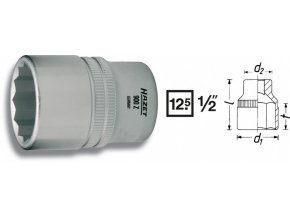 Vnitřní nástrčný klíč 1/2" dvanáctihranný 1.1/4 HAZET 900AZ-1.1/4 - HA043590