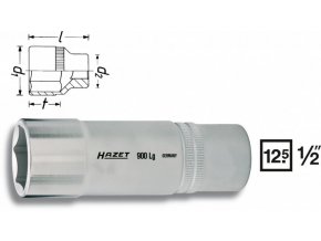 Vnitřní nástrčný klíč 1/2" šestihranný 10mm HAZET 900LG-10 - HA053438
