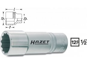 Vnitřní nástrčný klíč 1/2" dvanáctihranný 12mm HAZET 900TZ-12 - HA045242