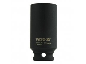 Vnitřní nástrčný klíč hluboký 1/2" šestihranný 27 mm CrMo YATO - YT-1047