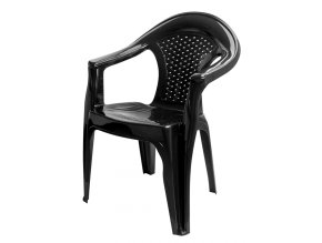 Mega Plast, plastová židle Gardenia 81 x 57 x 58 cm, antracit