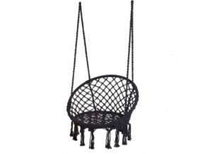 8133 igotrend kreslo houpaci zavesne cerne 80cm