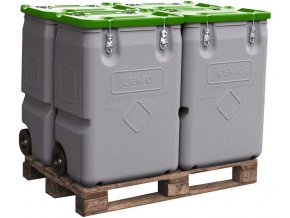 MOBIL-BOX pro skladování a přepravu nebezpečných materiálů 250 l, zelený(11459)