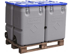 MOBIL-BOX pro skladování a přepravu nebezpečných materiálů 250 l, modrý(11460)