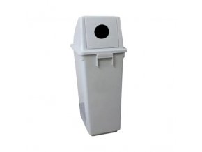 Plastový koš na odpad s víkem s kulatým otvorem, 60 l - PLN 7862